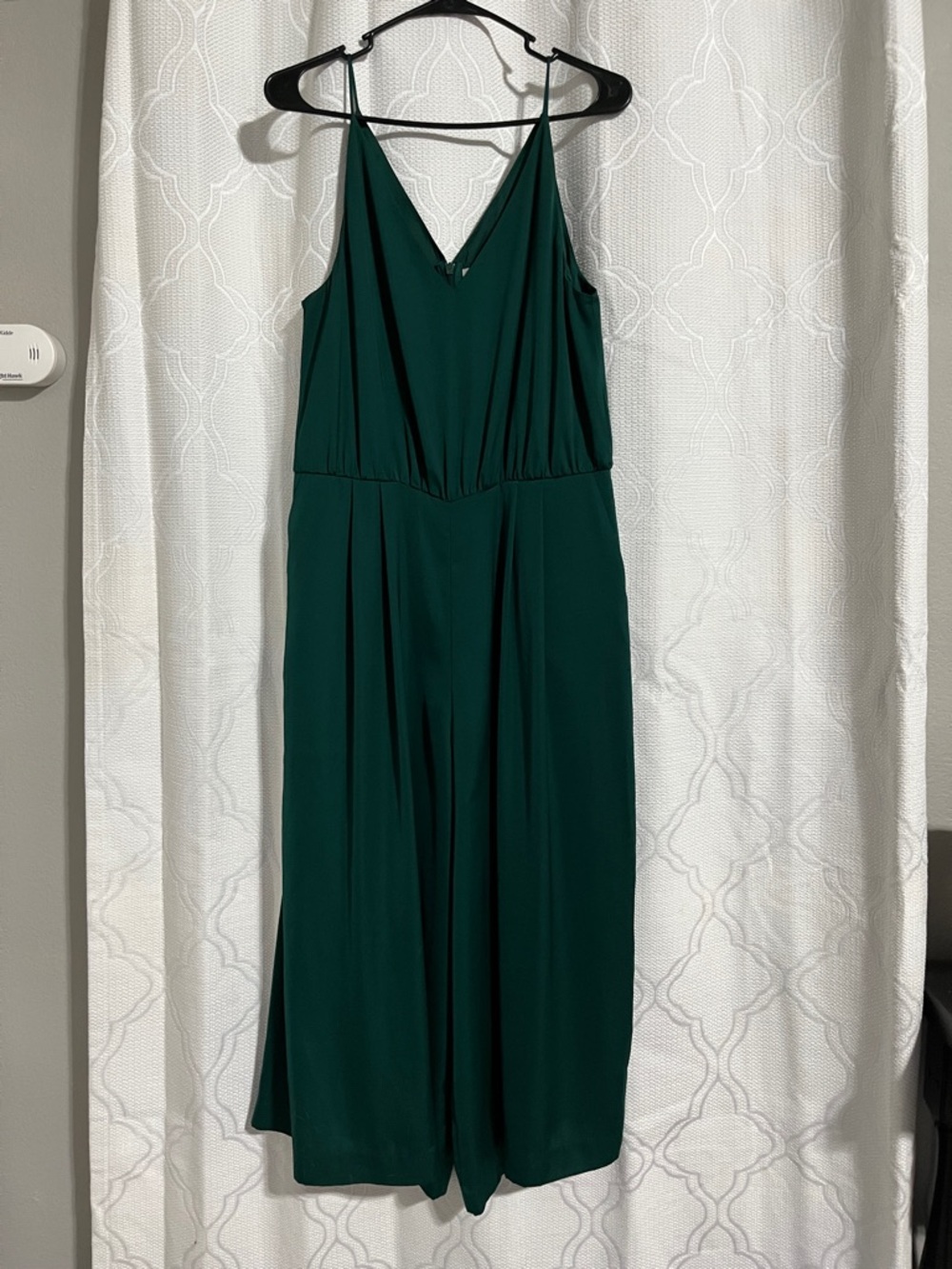 H&M Deep Forest Green Jumpsuit with Spaghetti Straps & Wide Legs ~ Size 10
